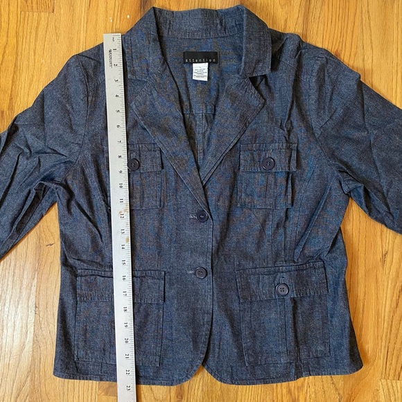 Attention Dark Denim Blazer - Picture 6 of 7